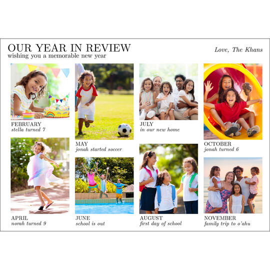 Our Year in Review Holidays Photo Cards